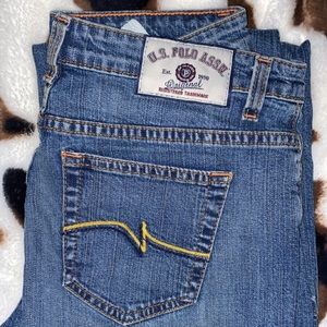 light wash polo jeans